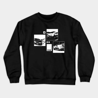 NISSAN SKYLINE GT-R R34 Black 'N White Archive (Black Version) Crewneck Sweatshirt